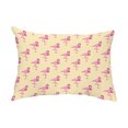 thumbnail image 1 of Simply Daisy, 14" x 20" Flamingo Fanfare Multi Yellow Abstract Decorative Outdoor Pillow, 1 of 1
