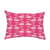 Simply Daisy, 14" x 20" Flamingo Heart Martini Pink Abstract Decorative Outdoor Pillow