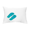 thumbnail image 1 of Simply Daisy, 14" x 20" Flip Flops White Decorative Coastal Outdoor Throw Pillow, 1 of 1