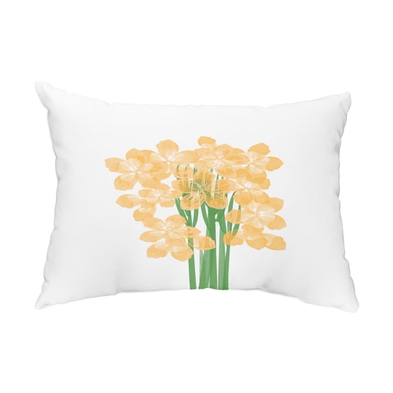Simply Daisy, 14" x 20" Florpalida Yellow Floral Decorative Outdoor Pillow