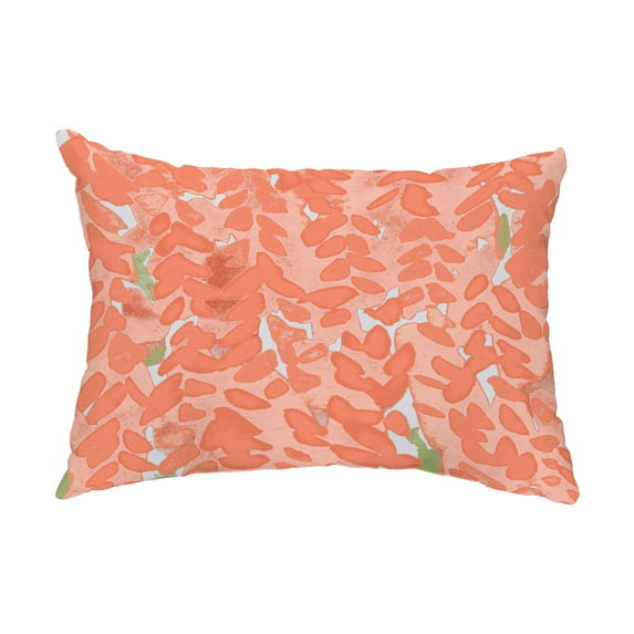 Simply Daisy, 14" x 20" Flower Bell Orange Floral Decorative Outdoor Pillow