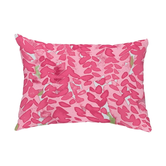Simply Daisy, 14" x 20" Flower Bell Pink Decorative Floral Outdoor Throw Pillow