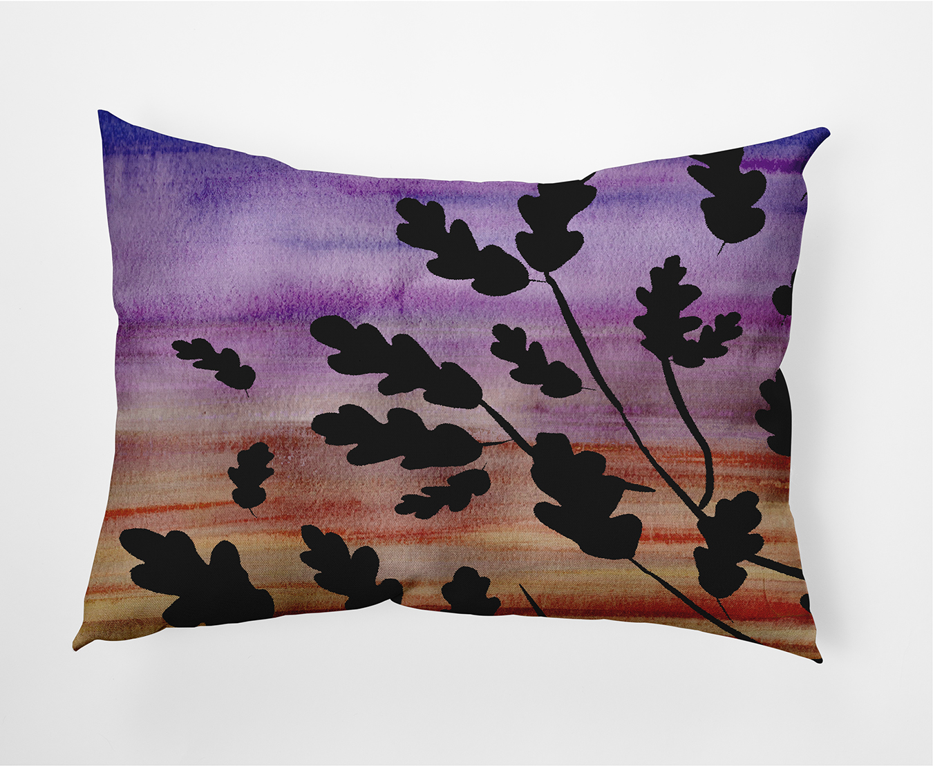 Simply Daisy, 14" x 20" Flowing Leaves Multi Floral Print Outdoor Decorative Throw Pillow