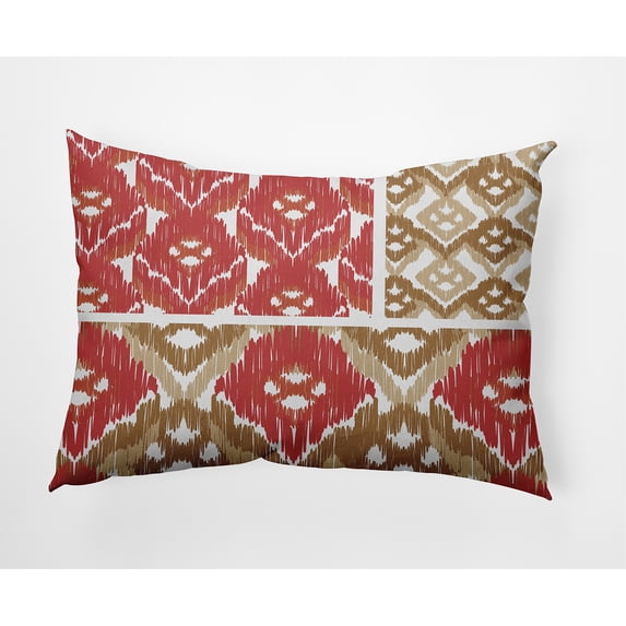 Simply Daisy, 14" x 20" Free Spirit Coral Decorative Abstract Outdoor Throw Pillow