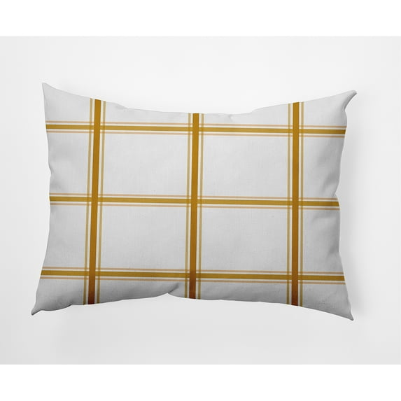 Simply Daisy 14" x 20" Geometric Decorative Throw Pillow, Autumn Gold