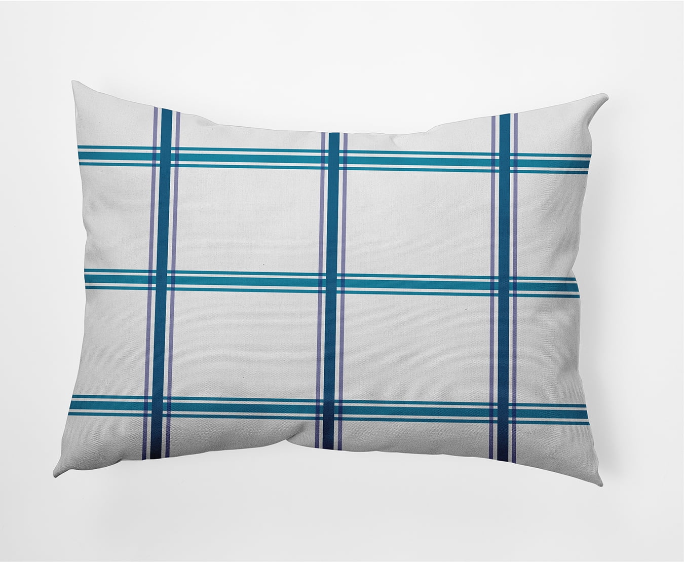 Simply Daisy 14" x 20" Geometric Indoor/Outdoor Polyester Throw Pillow, Autumn Blue