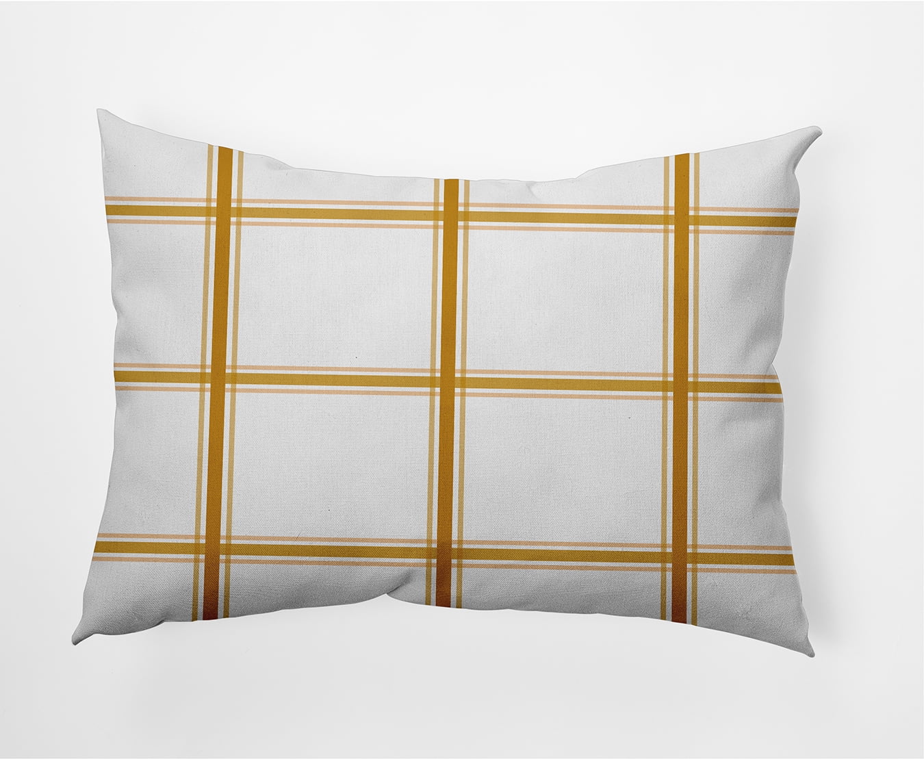Autumn Gold Geometric Polyester Throw Pillow 14" x 20"