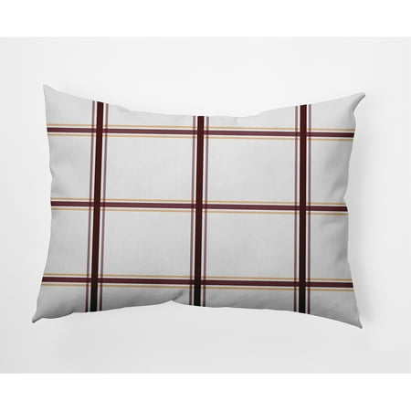 Simply Daisy 14" x 20" Geometric Indoor/Outdoor Polyester Throw Pillow, Pomegranate