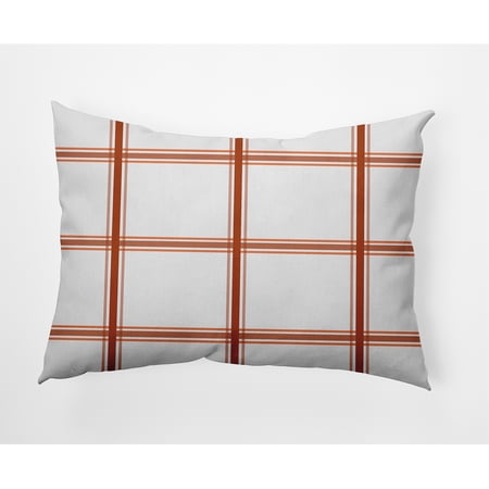 Simply Daisy 14" x 20" Geometric Indoor/Outdoor Polyester Throw Pillow, Sienna