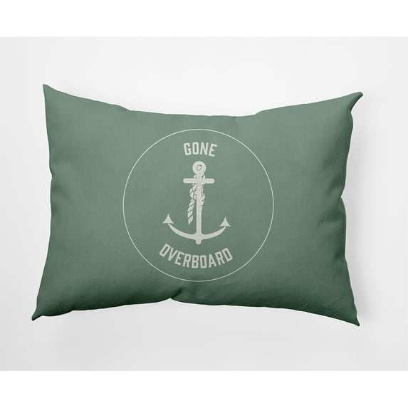 Simply Daisy 14" x 20" Gone Forever Overboard Nautical Decorative Indoor Pillow