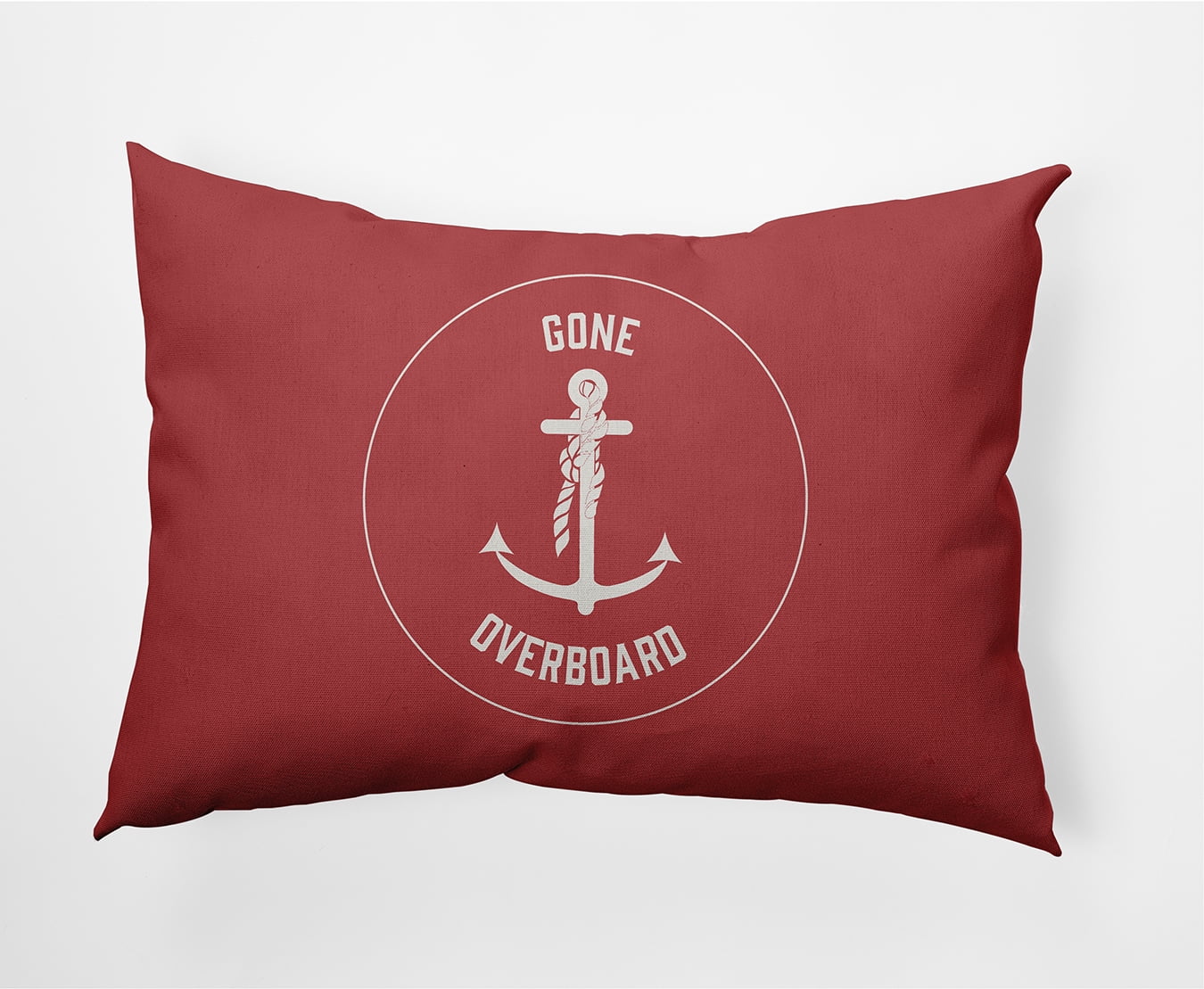 Simply Daisy 14" x 20" Gone Forever Overboard Nautical Indoor/Outdoor Throw Pillow