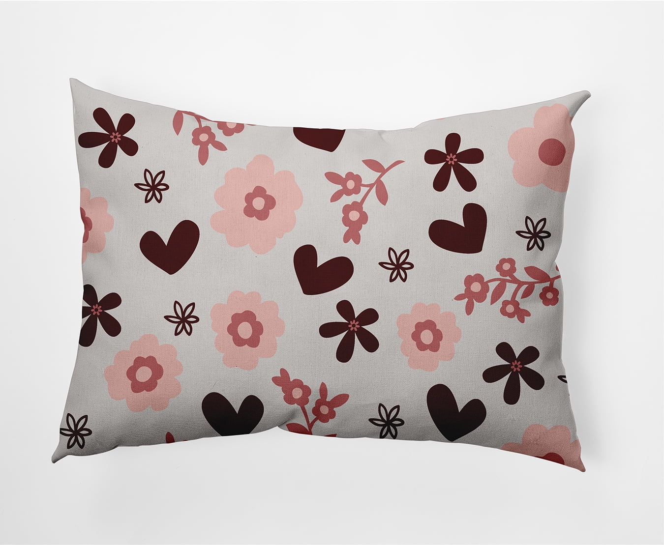 Simply Daisy 14" x 20" Flowery Love Valentines Indoor/Outdoor Lumbar Pillow