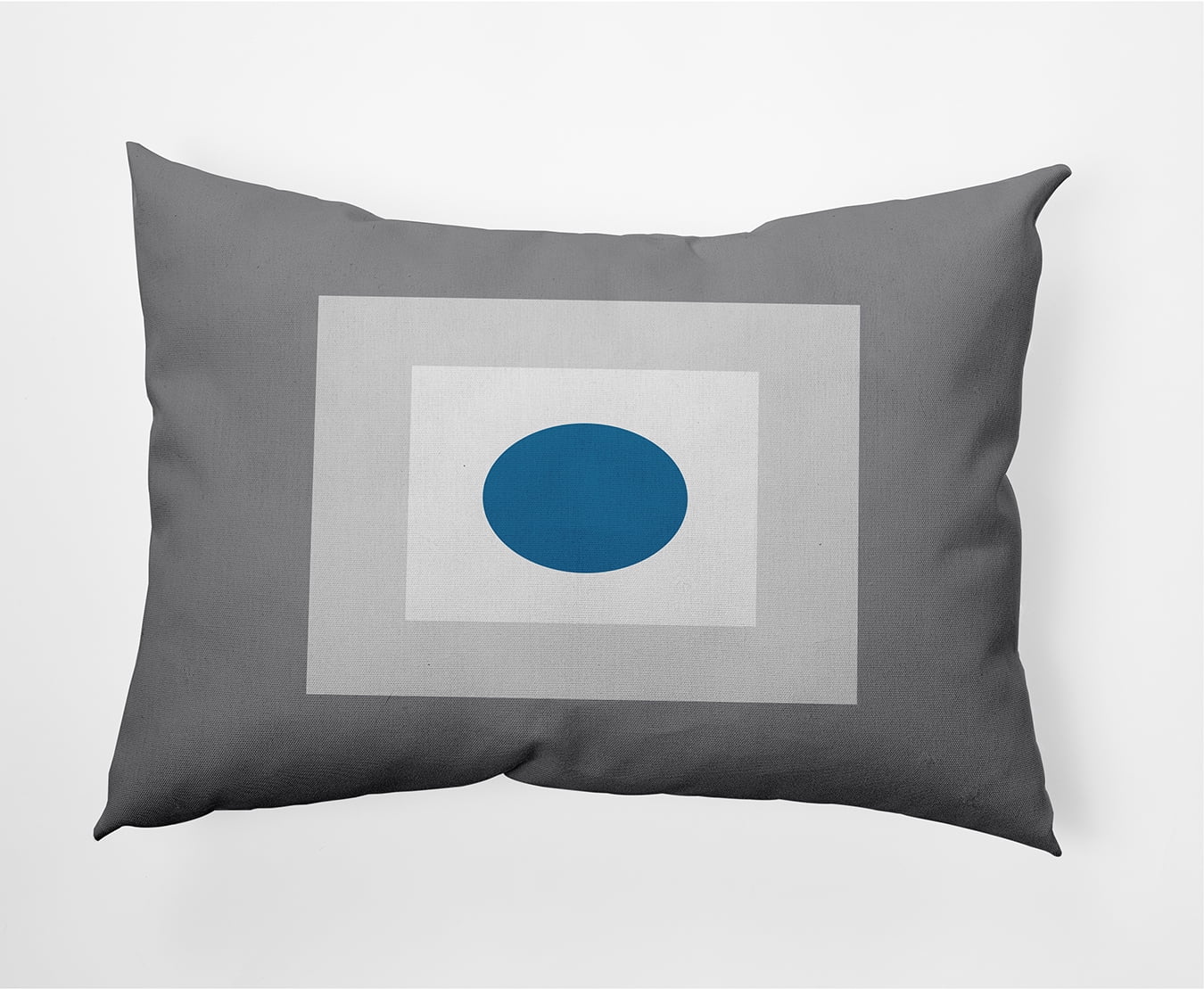 Simply Daisy, 14" x 20" Gray and Teal Decorative Geometric Throw Pillow