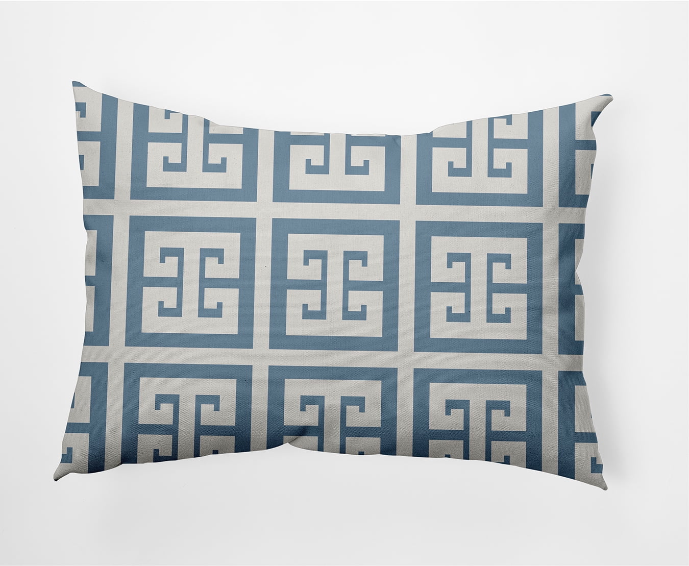Simply Daisy 14" x 20" Greek Key Patterned Nautical Decorative Indoor Pillow