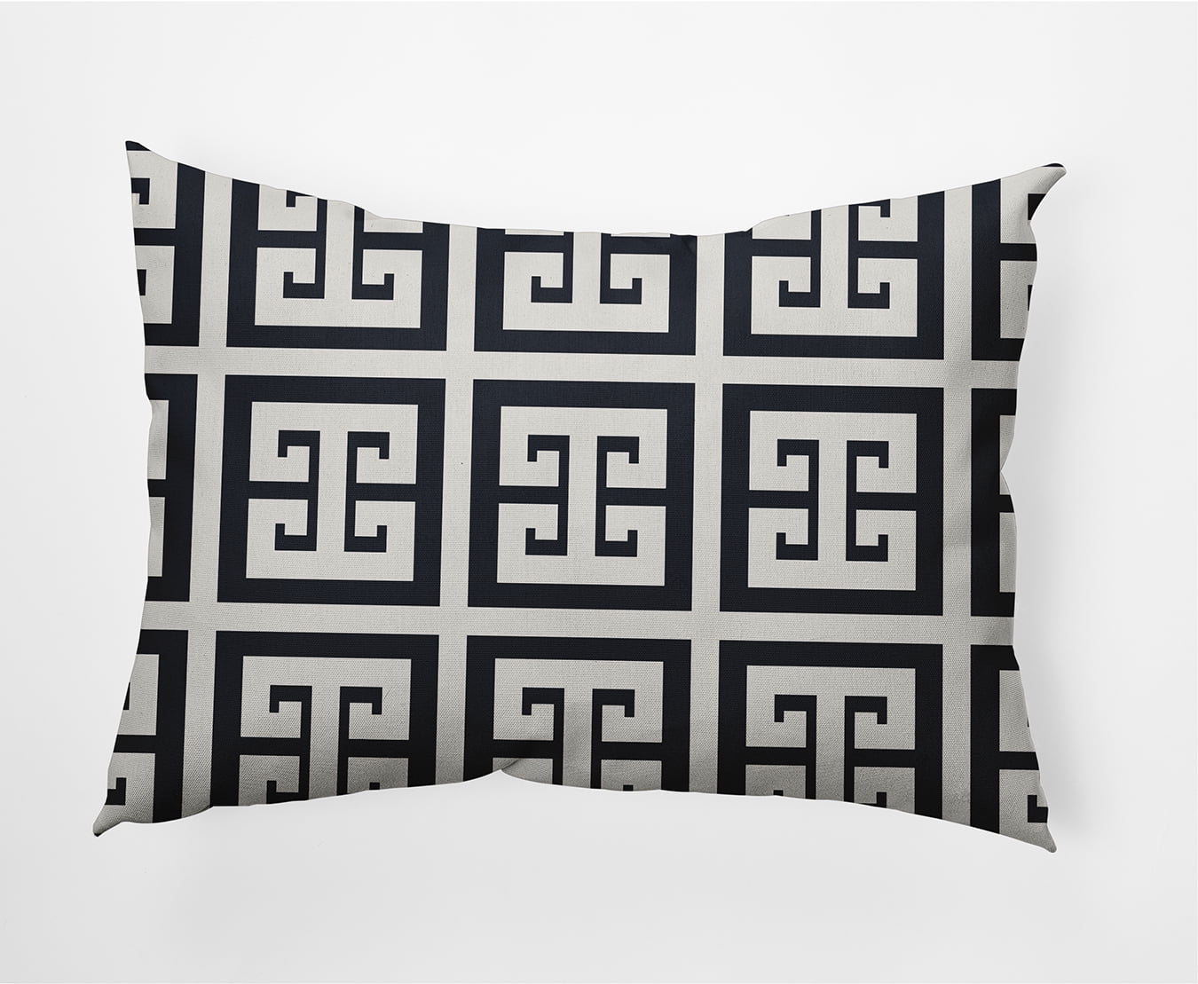 Simply Daisy 14" x 20" Greek Key Patterned Nautical Decorative Indoor Pillow