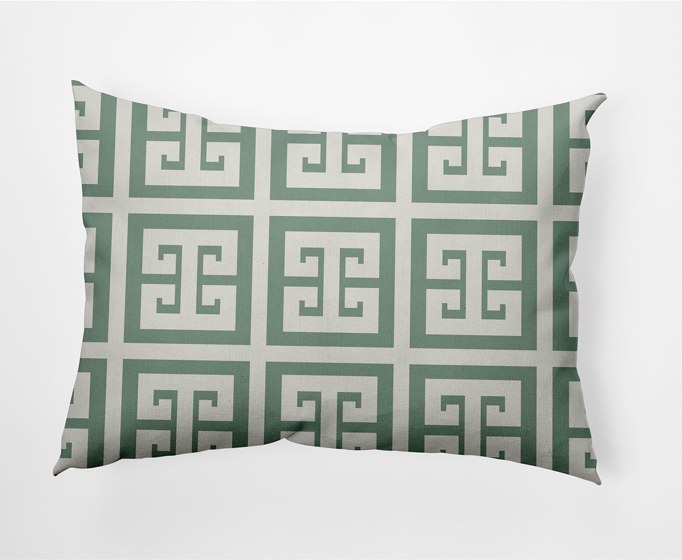 Simply Daisy 14" x 20" Greek Key Patterned Nautical Decorative Indoor Pillow