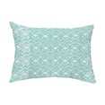 thumbnail image 1 of Simply Daisy, 14" x 20" Greeko Simple Aqua Abstract Decorative Outdoor Pillow, 1 of 1