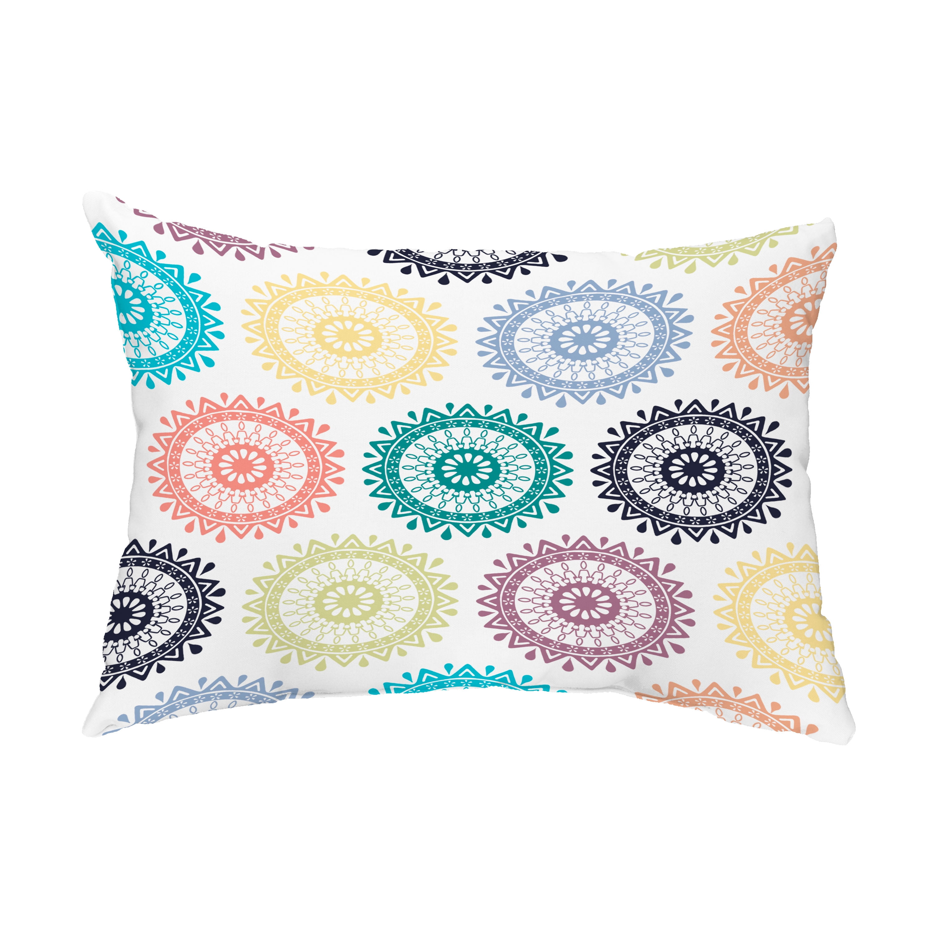 Simply Daisy, 14" x 20" Groovy Teal Decorative Abstract Outdoor Throw Pillow