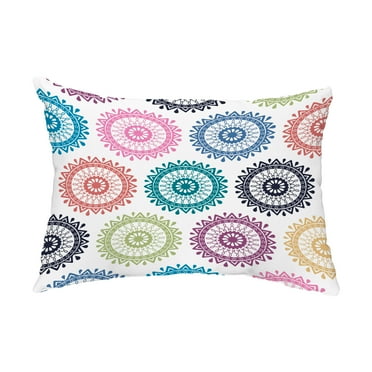 Simply Daisy, 14" x 20" Groovy Teal Decorative Abstract Outdoor Throw Pillow