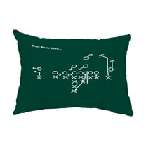 Simply Daisy, 14" x 20" Half Back Dive Green Abstract Decorative Outdoor Pillow