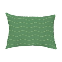 Simply Daisy, 14" x 20" Harlequin Stripe Green Abstract Decorative Outdoor Pillow