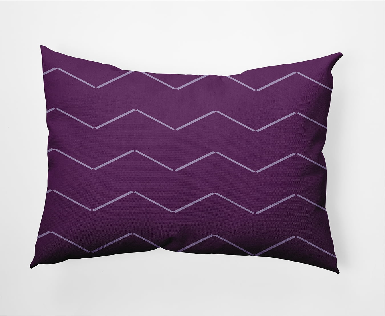 Simply Daisy, 14" x 20" Harlequin Stripe Purple Abstract Decorative Outdoor Pillow