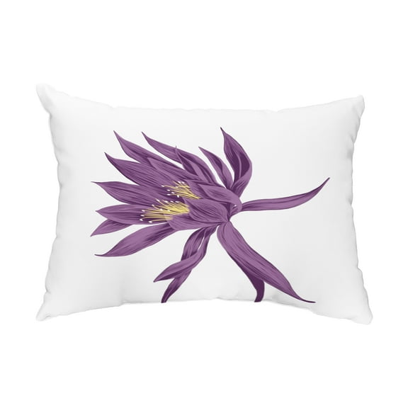 Simply Daisy, 14" x 20" Hojaver Purple Floral Decorative Outdoor Pillow
