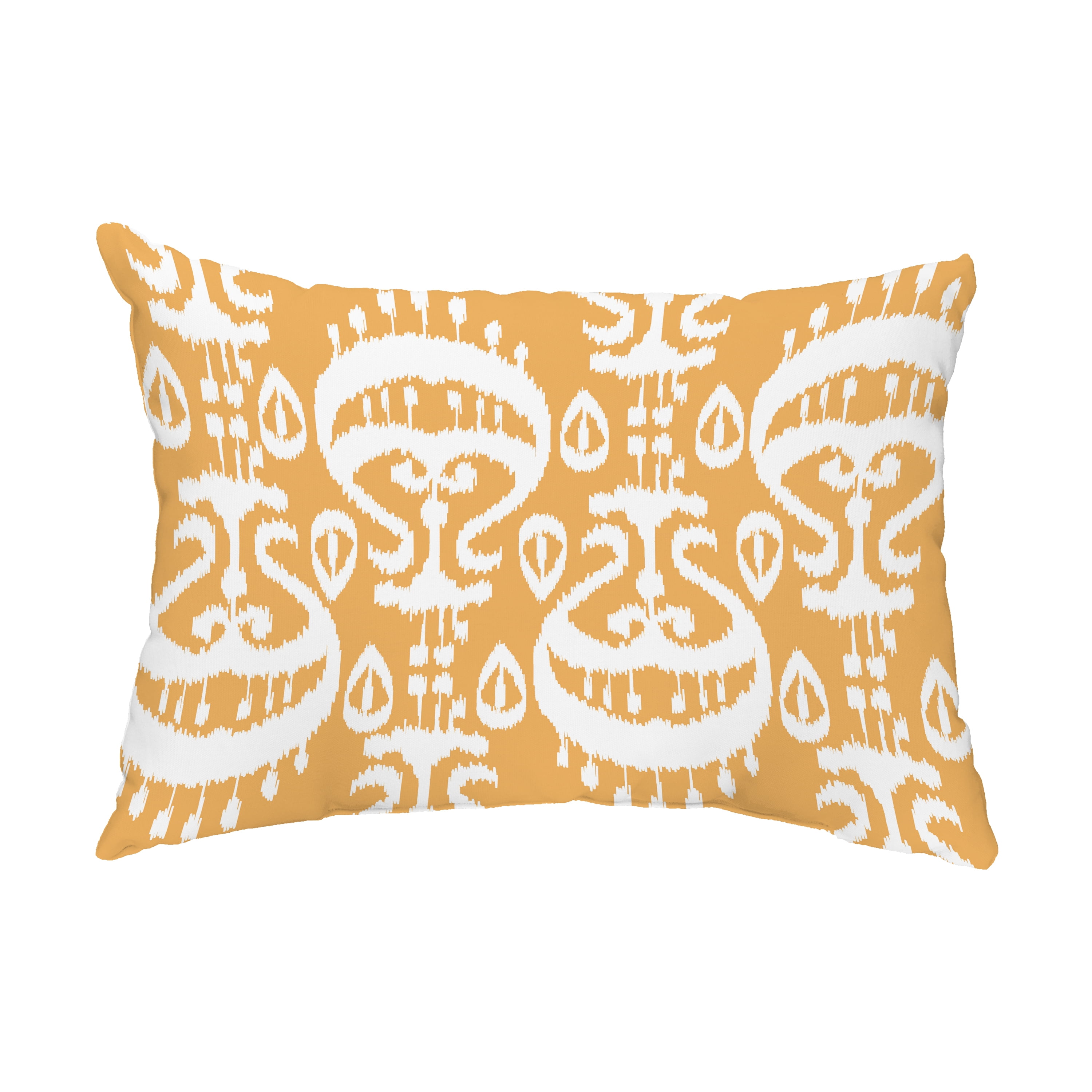 Simply Daisy, 14" x 20" Ikat Gold Decorative Ikat Outdoor Throw Pillow