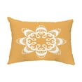 thumbnail image 1 of Simply Daisy, 14" x 20" Ikat Mandala Gold Decorative Ikat Outdoor Throw Pillow, 1 of 1