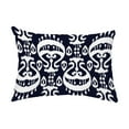 thumbnail image 1 of Simply Daisy, 14" x 20" Ikat Navy Blue Decorative Ikat Outdoor Throw Pillow, 1 of 1