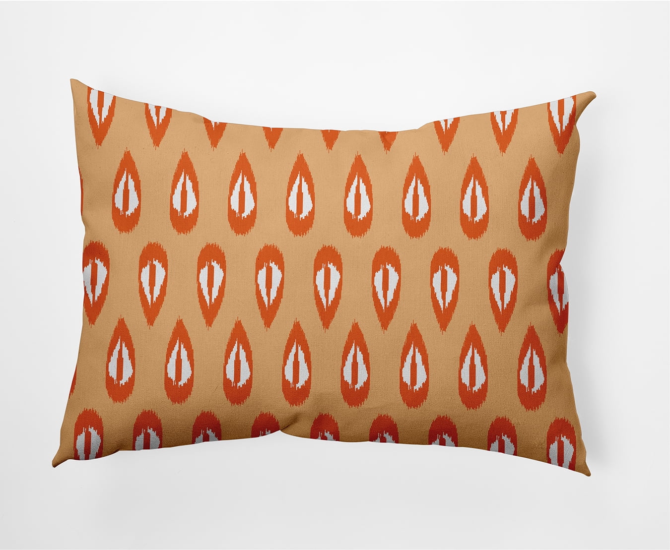 Simply Daisy 14" x 20" Ikat Tears Indoor/Outdoor Polyester Throw Pillow, Dusty Orange