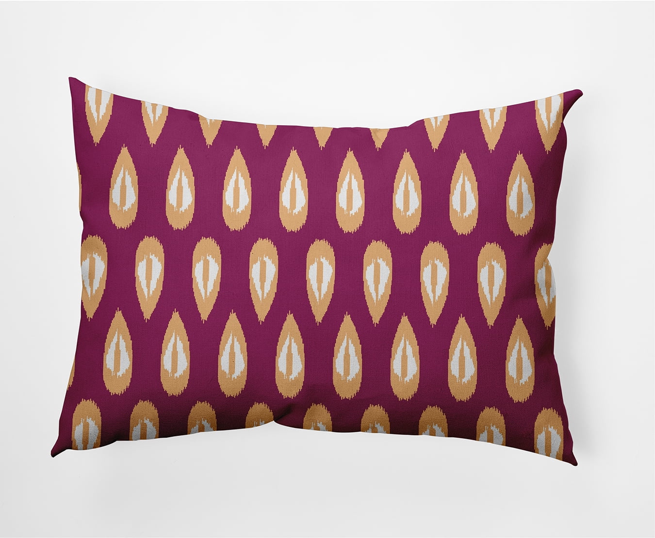 Simply Daisy 14" x 20" Ikat Tears Indoor/Outdoor Polyester Throw Pillow, Dusty Rose