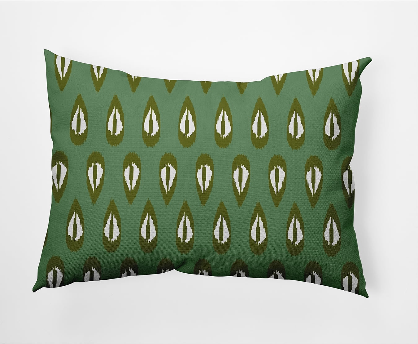 Simply Daisy 14" x 20" Ikat Tears Indoor/Outdoor Polyester Throw Pillow, Sage