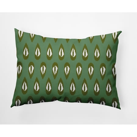 Simply Daisy 14" x 20" Ikat Tears Indoor/Outdoor Polyester Throw Pillow, Sage