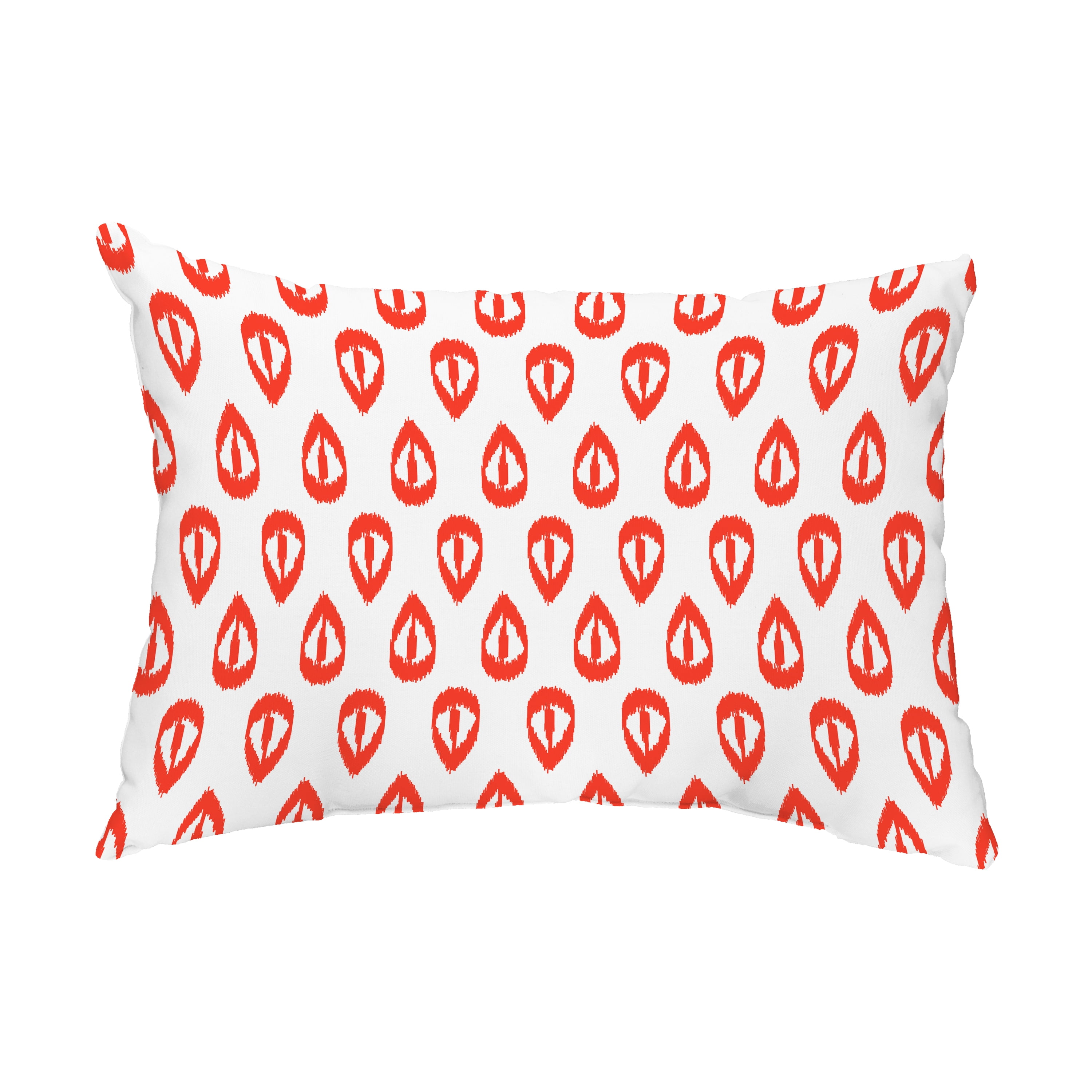Orange Geometric Reversible Outdoor Throw Pillow 14" x 20"