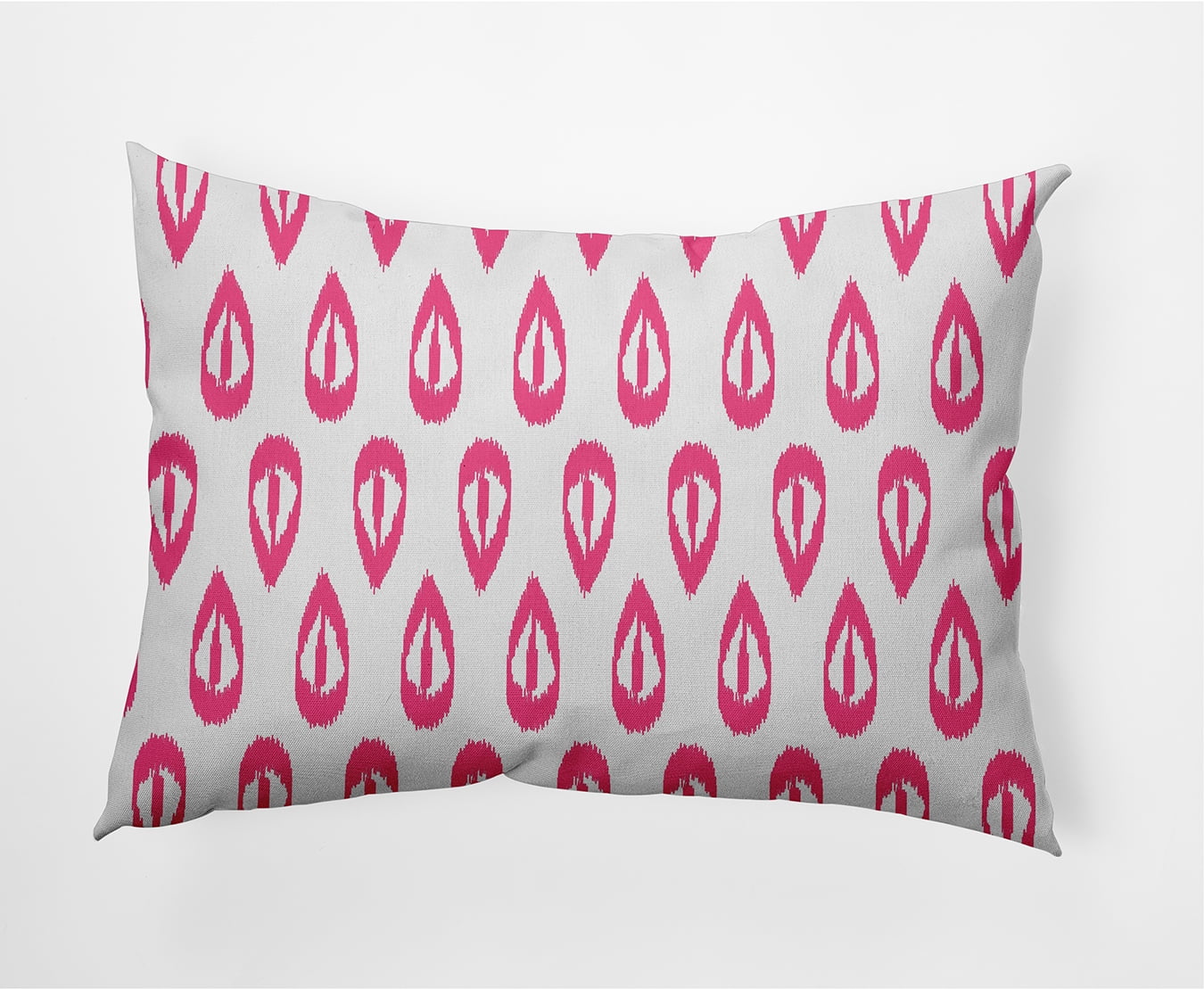 Pink Ikat 14" x 20" Outdoor Decorative Throw Pillow