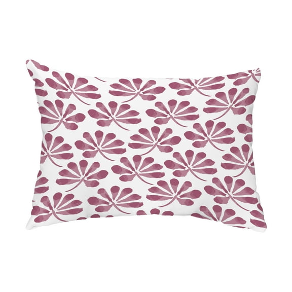 Simply Daisy, 14" x 20" Ina Purple Floral Decorative Outdoor Pillow