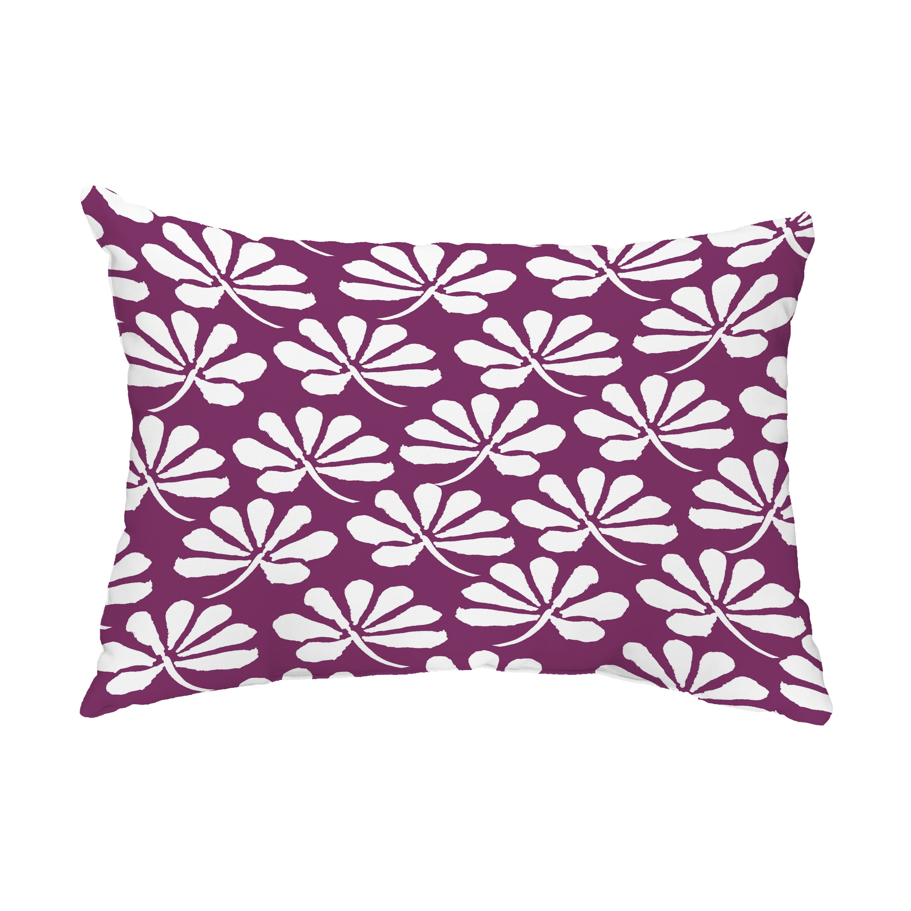 Simply Daisy, 14" x 20" Ingrid Purple Floral Decorative Outdoor Pillow