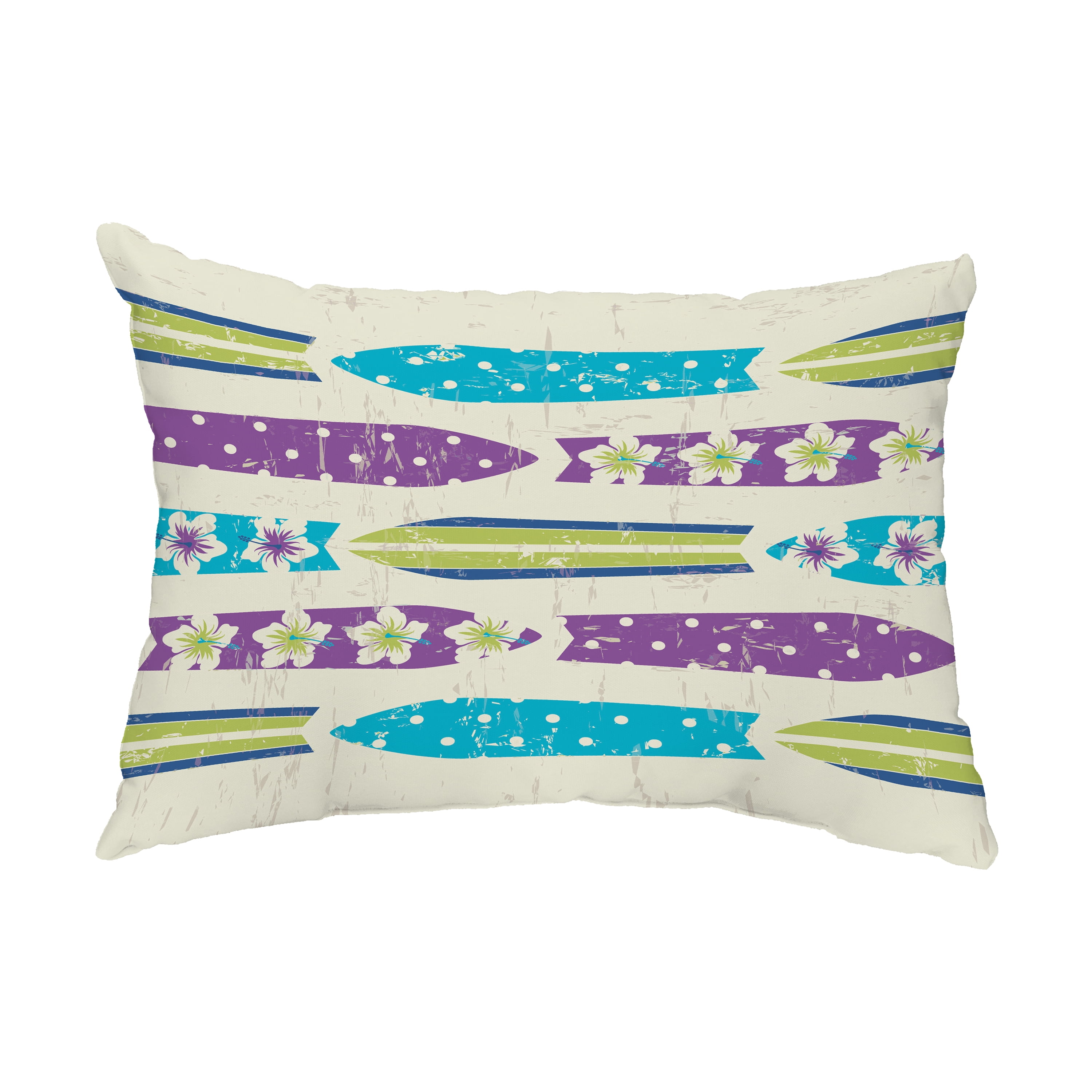 Simply Daisy, 14" x 20" Jan Purple Decorative Coastal Outdoor Pillow