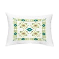 thumbnail image 1 of Simply Daisy, 14" x 20" Jodhpur Border 4 Bright Green and Light Green Decorative Geometric Outdoor Throw Pillow, 1 of 1