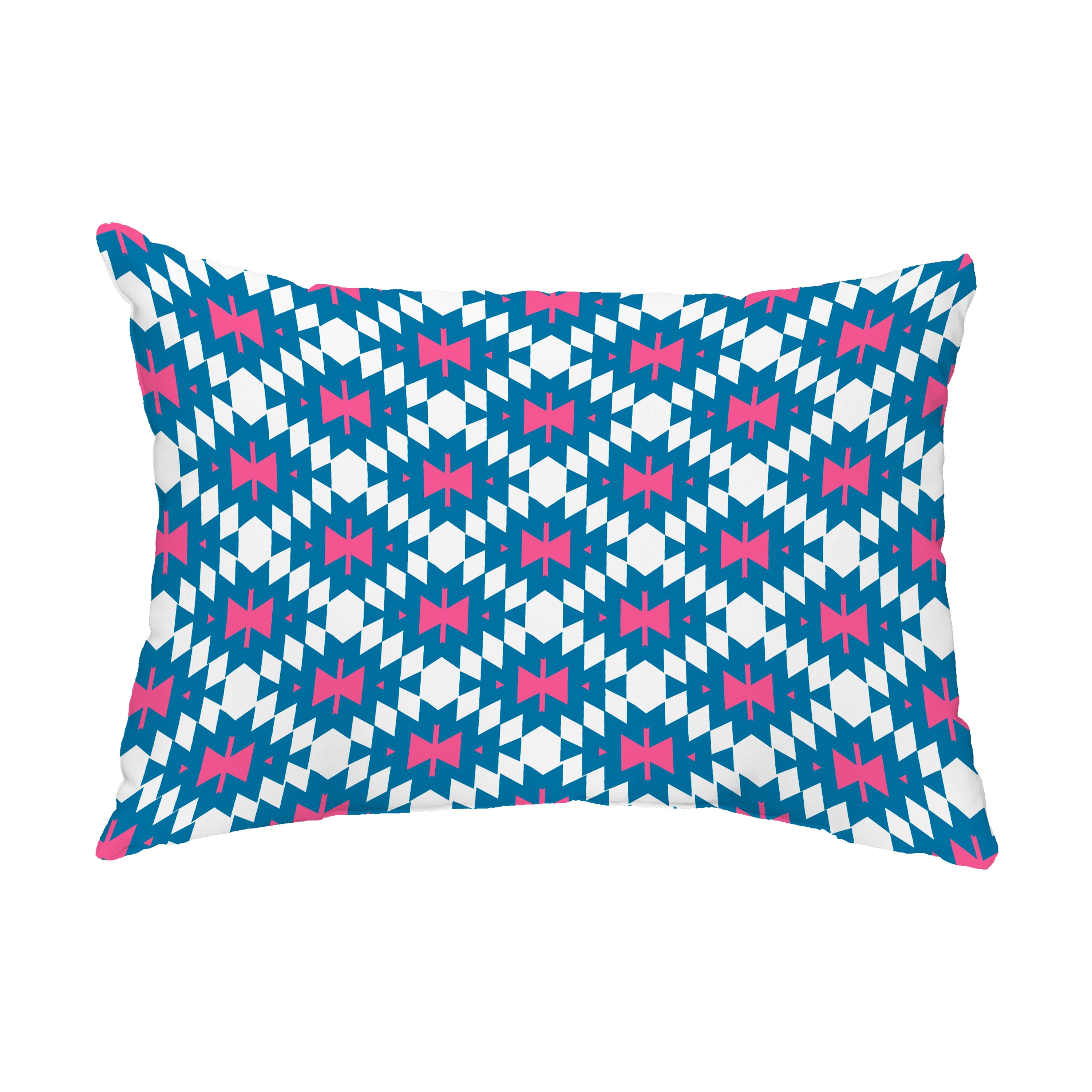 Simply Daisy, 14" x 20" Jodhpur Kilim 2 Blue Decorative Abstract Outdoor Throw Pillow