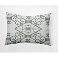 thumbnail image 1 of Simply Daisy, 14" x 20" Jodhpur Medallion 2 Gray Decorative Abstract Outdoor Throw Pillow, 1 of 3