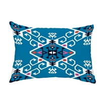 Simply Daisy, 14" x 20" Jodhpur Medallion Blue Decorative Abstract Outdoor Throw Pillow