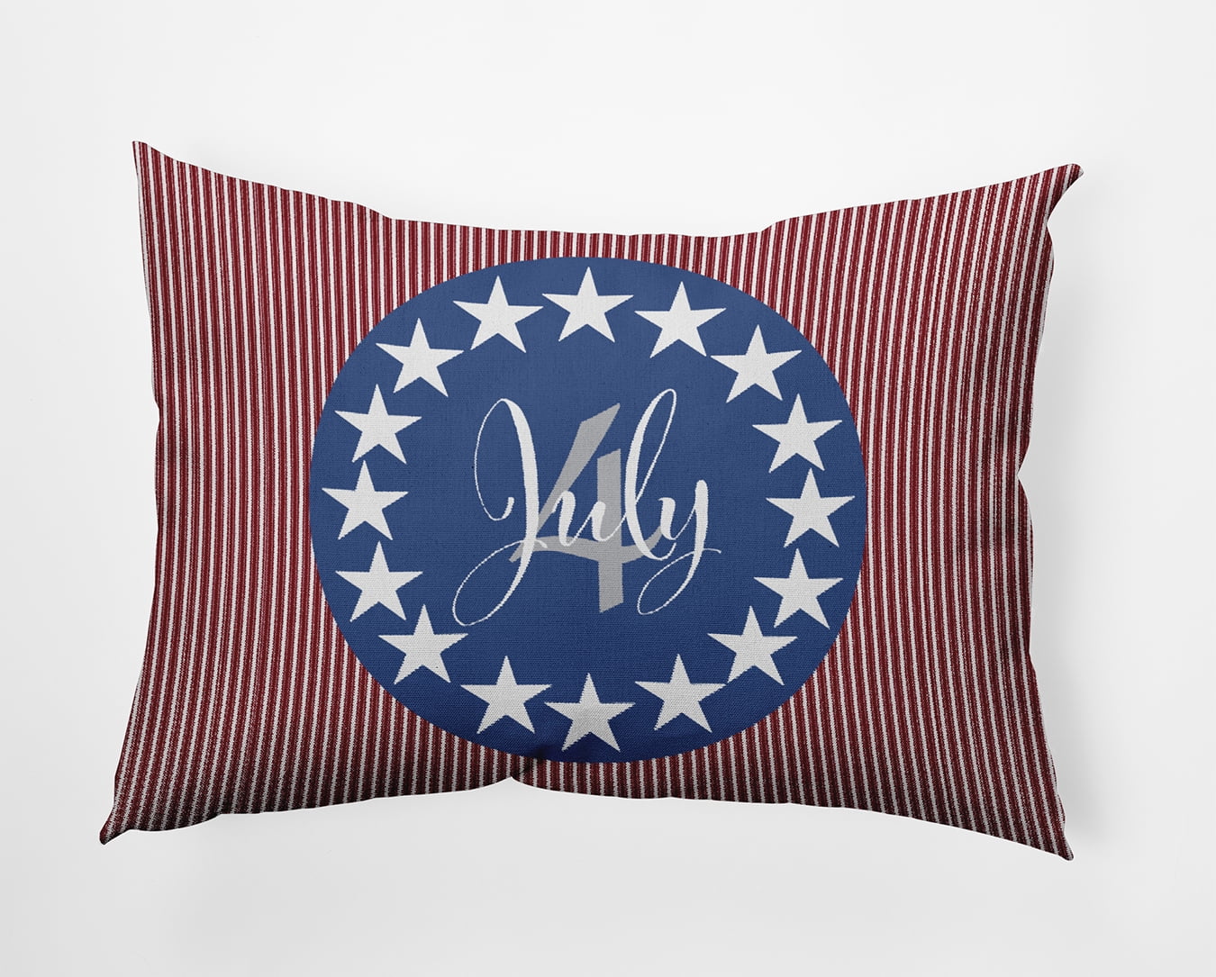 Simply Daisy 14" x 20" July Four Indoor/Outdoor Throw Pillow, Nautical Navy (1 count)