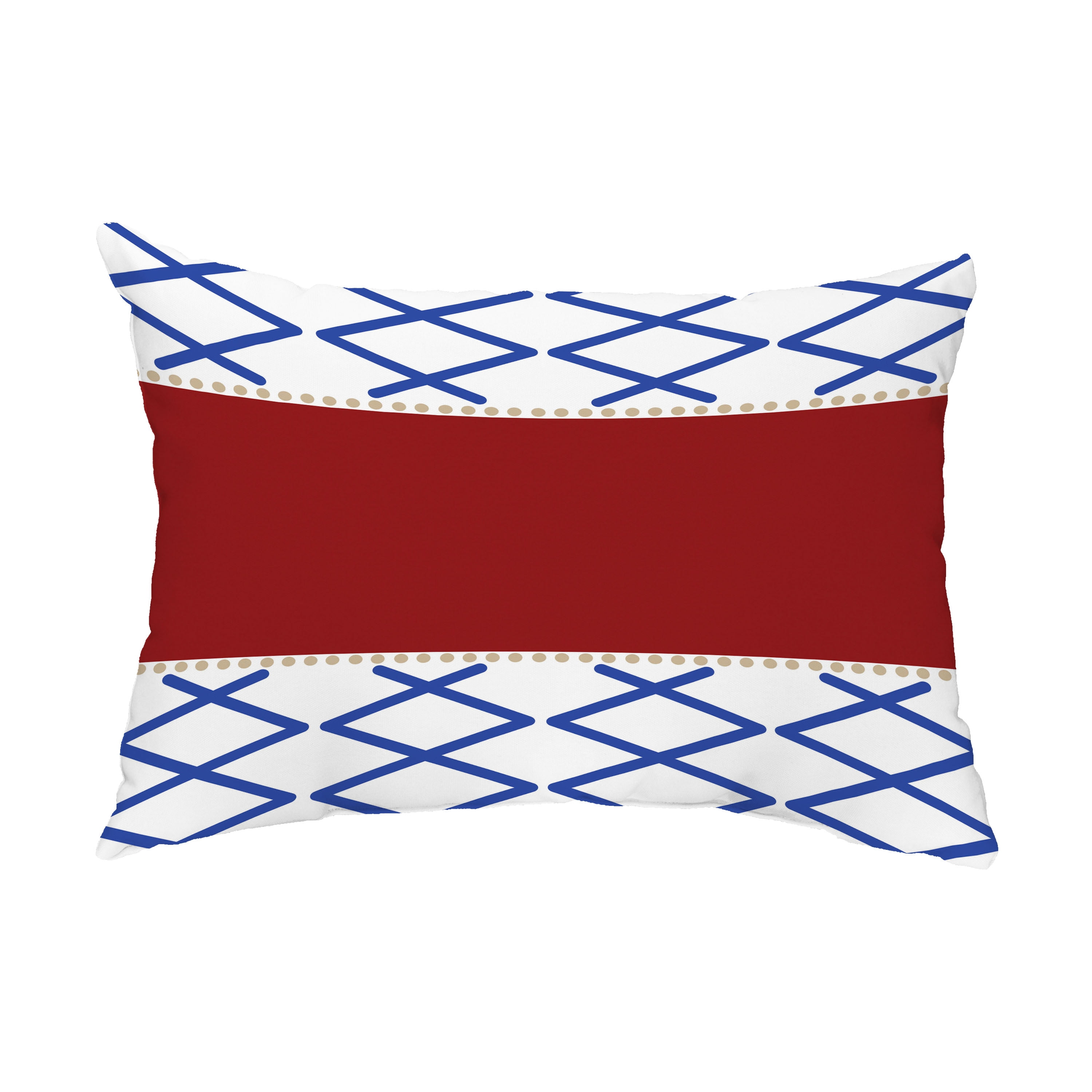 Simply Daisy, 14" x 20" Knot Fancy Red Abstract Decorative Outdoor Pillow