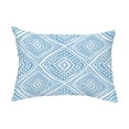thumbnail image 1 of Simply Daisy, 14" x 20" L'll Diamond Jill Blue Abstract Decorative Outdoor Pillow, 1 of 1