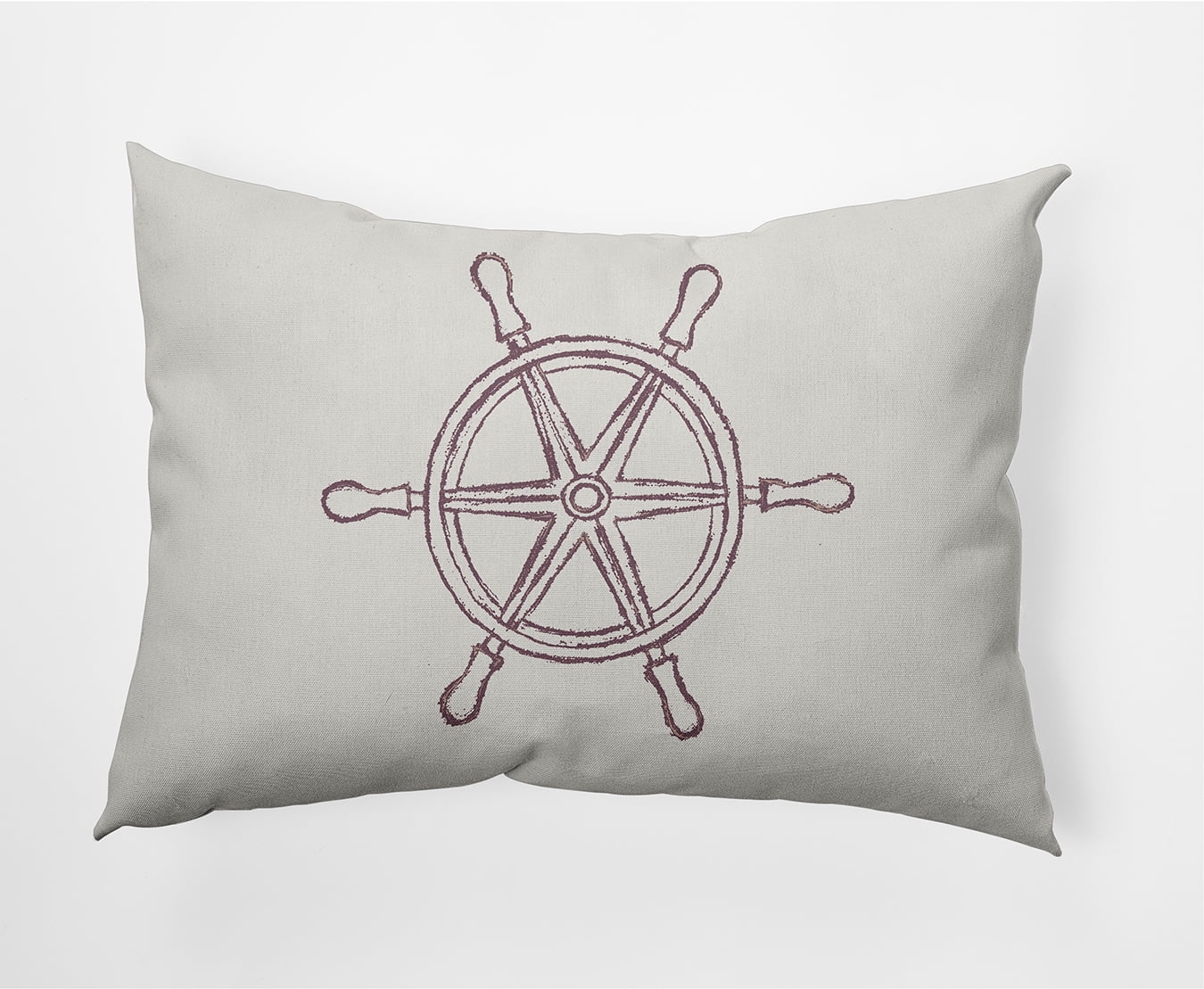 Simply Daisy 14" x 20" Large Ship Wheel Nautical Decorative Indoor Pillow