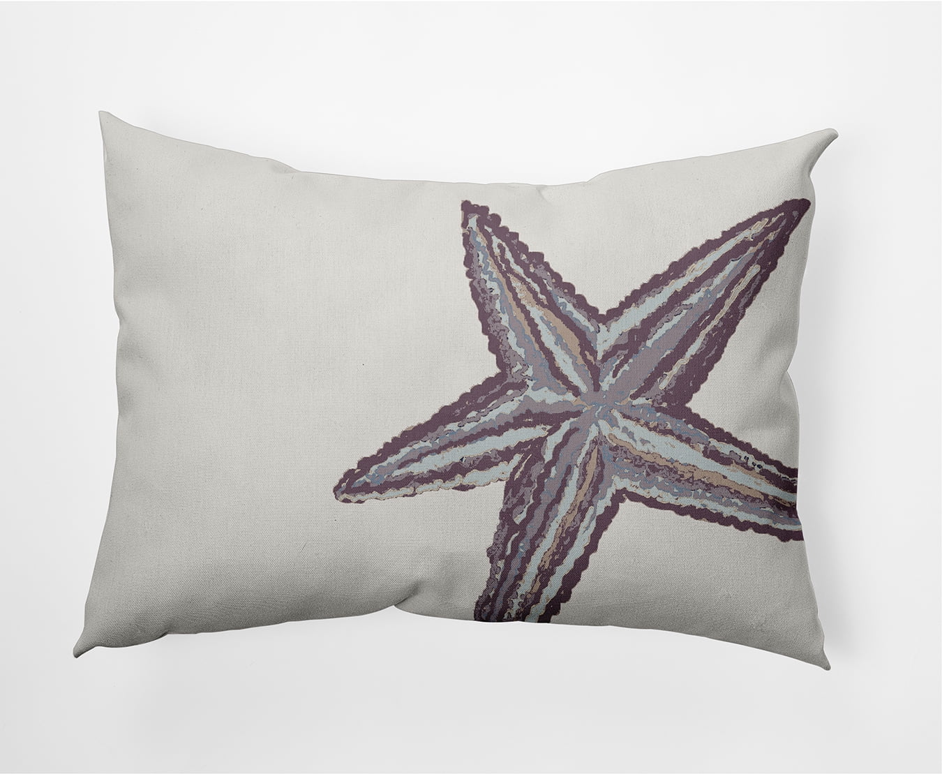 Simply Daisy 14" x 20" Large Starfish Nautical Decorative Indoor Pillow