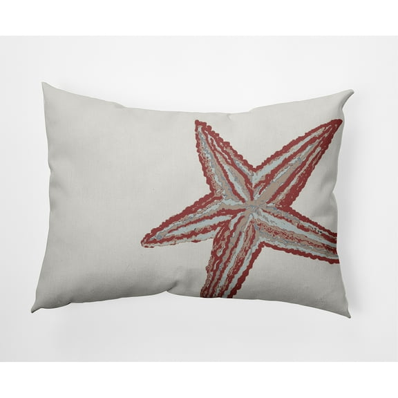 Simply Daisy 14" x 20" Large Starfish Nautical Indoor/Outdoor Throw Pillow