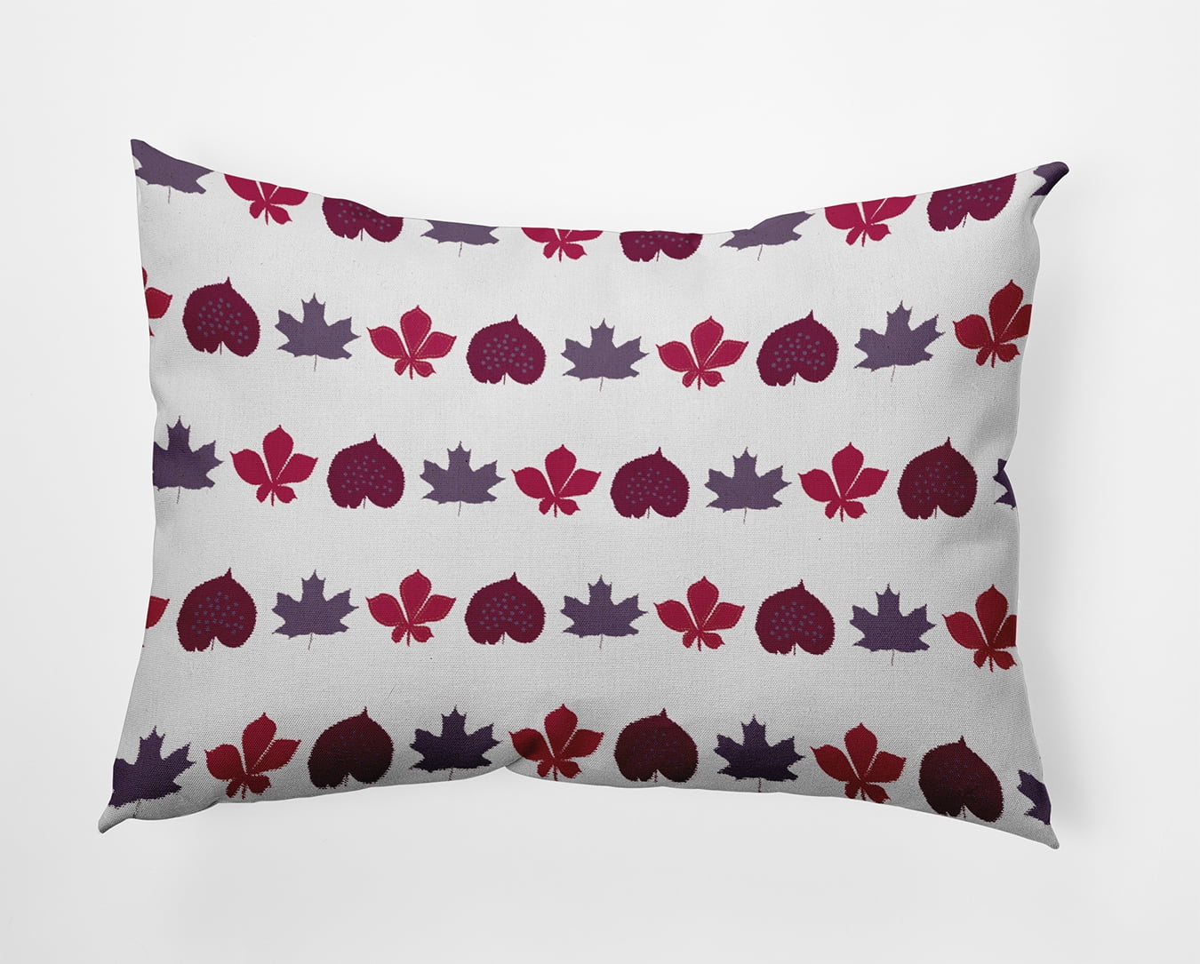Simply Daisy 14" x 20" Leaf Stripe Polyester Indoor/Outdoor Pillow, Plum (1 Count)